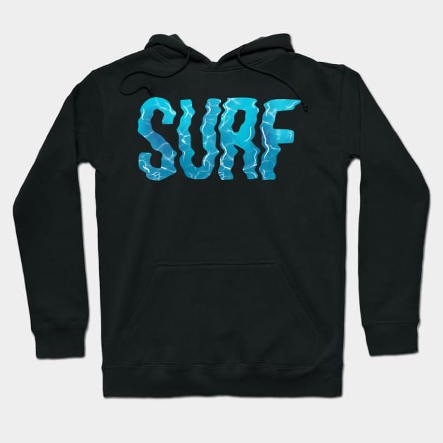 SURF Graphic Typographic Hoodie by SusanaDesigns